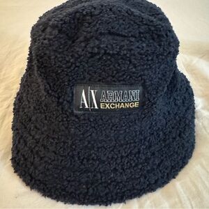 NEW NWT A|X Armani Exchange Sherpa Bucket Hat Blue Unisex L/XL
